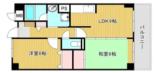 大阪府東大阪市御厨栄町3【マンション】の間取り