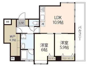 横村ビル【3階】の間取り