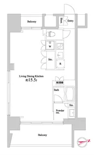 スクエアガーデン池袋【6階】の間取り