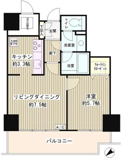 東京都目黒区下目黒2【マンション】の間取り
