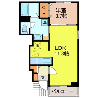メゾンエタニティ【1階】の間取り