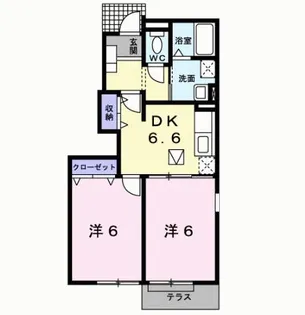サンデリアーナD【1階】の間取り