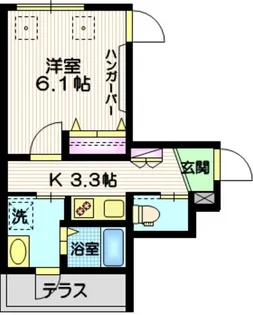 Canal 品川【1階】の間取り
