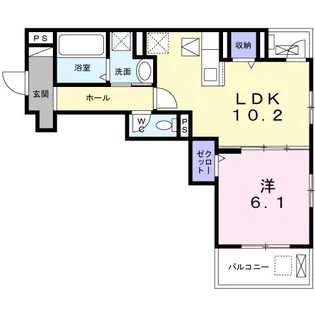 メリッサ【1階】の間取り