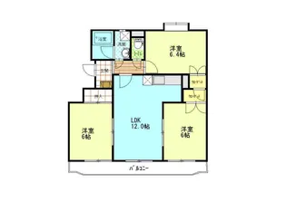 カーサたもの木【4階】の間取り