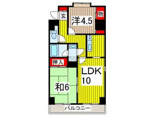 リバーハイツ【2階】の間取り