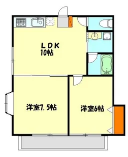 ハピネスハイム A【2階】の間取り