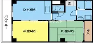 ラビアンローズ【2階】の間取り