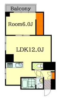 広島県広島市中区大手町5【マンション】の間取り