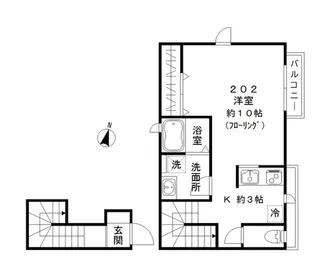 東京都大田区北千束3【アパート】の間取り