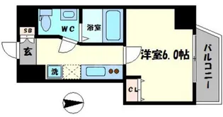 SERENiTE本町reflet【9階】の間取り