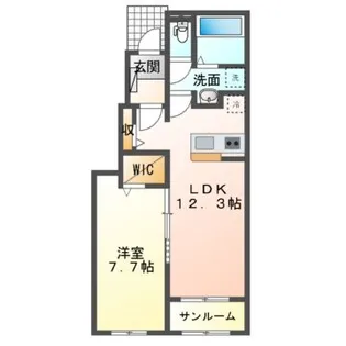 メゾン ドゥ エスポアール I・II・III【1階】の間取り
