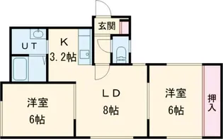 コーポYU【1階】の間取り