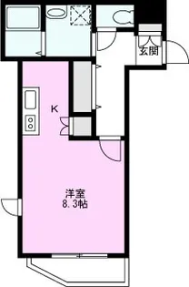 ボヌール北谷【3階】の間取り