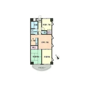 埼玉県さいたま市緑区東大門3【マンション】の間取り