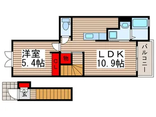 プラシードカーサ【2階】の間取り
