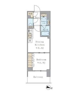 東京都墨田区両国1【マンション】の間取り