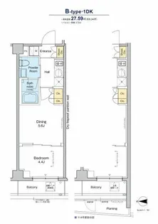 プラウドフラット品川大井町【3階】の間取り