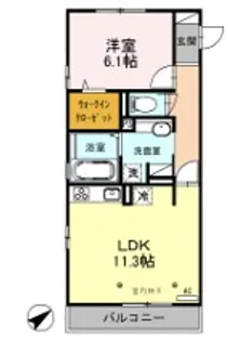ミレニア籠原【2階】の間取り
