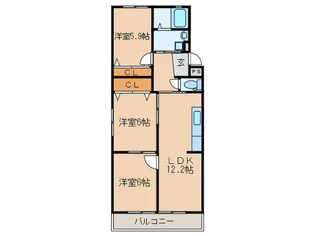 サニーコート高蔵寺西【1階】の間取り