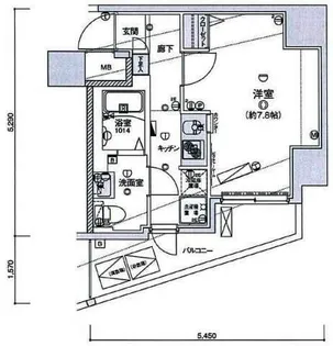 リヴシティ王子神谷【6階】の間取り