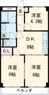 ローヤル国立マンション【3階】の間取り