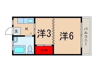 シャトーヤジ5【2階】の間取り