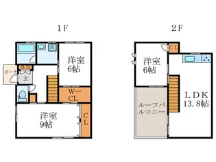 京都府京都市北区西賀茂大栗町【一戸建】の間取り