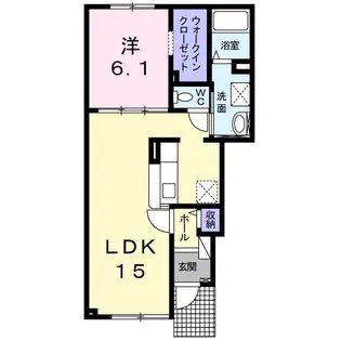 ヴィーヴル【1階】の間取り