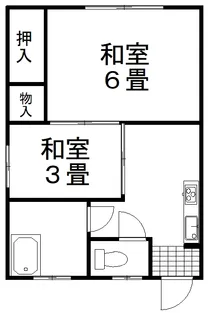 舞園アパート【2階】の間取り