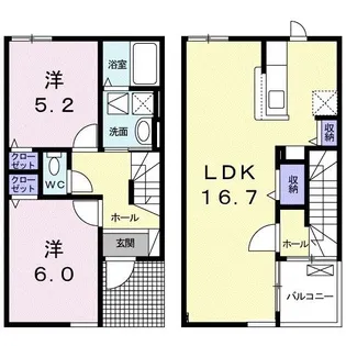 メルヘン・ベルク【1階】の間取り