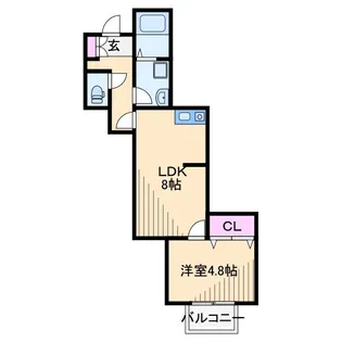 グランドーネ日吉【1階】の間取り