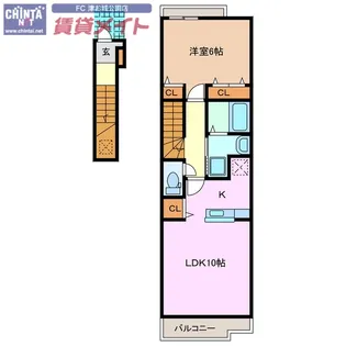 K・Y JADE【2階】の間取り