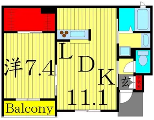 アネックス南花畑【1階】の間取り