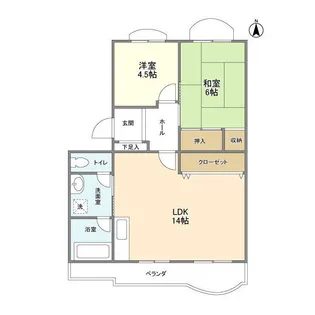 ビューラー風久保【5階】の間取り