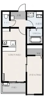 アルバステラ西条【1階】の間取り