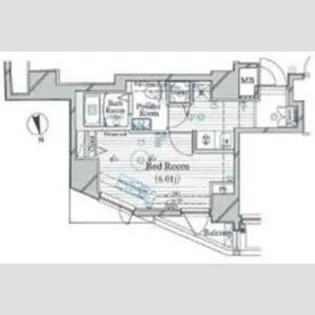 ル・リオン牛込柳町【6階】の間取り