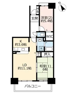 UR多摩ニュータウン南大沢絹の道一番街【7階】の間取り