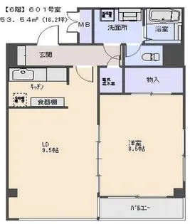 TBC麻布【6階】の間取り