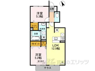 エルカーサ【1階】の間取り