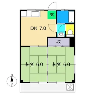 第3コーポ谷内【3階】の間取り