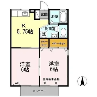 ビアージュ A【1階】の間取り