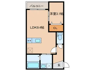 Crecia一宮【3階】の間取り