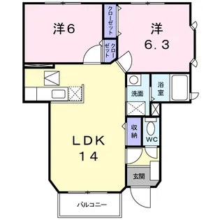 エトランジュ【1階】の間取り