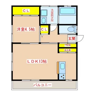 コーポサカエ 12【1階】の間取り
