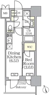 プライムガーデン銀座八丁堀【4階】の間取り