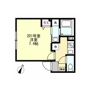 ベイルームコート辻堂【2階】の間取り