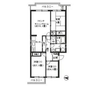 葛西ハイデンス【4階】の間取り