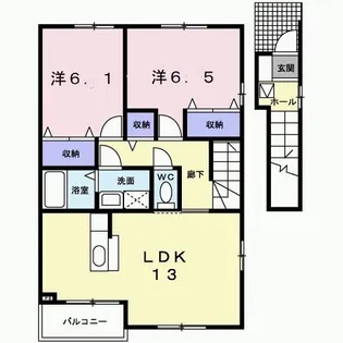 イーグルヒルズD【2階】の間取り