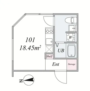 the trias 345【1階】の間取り